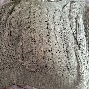 Arizona Jean Company Green Crew Neck Sweater Soft Knit